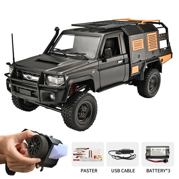 Anmyjuly MN82S 1/12 Scale Toyota RC Rock Crawler Truck - 2.4GHz 4WD, 2-Speed, Off-Road with 3 Upgraded 1200mAh Batteries & Gift