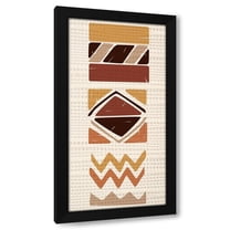 Ann Bailey 9x14 Black Modern Wood Framed Wall Art Titled - Rattan Pattern 2