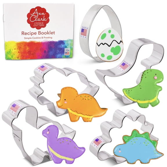 Ann Clark Baby Dino Cookie Cutter Set, 3-Piece, Made in USA