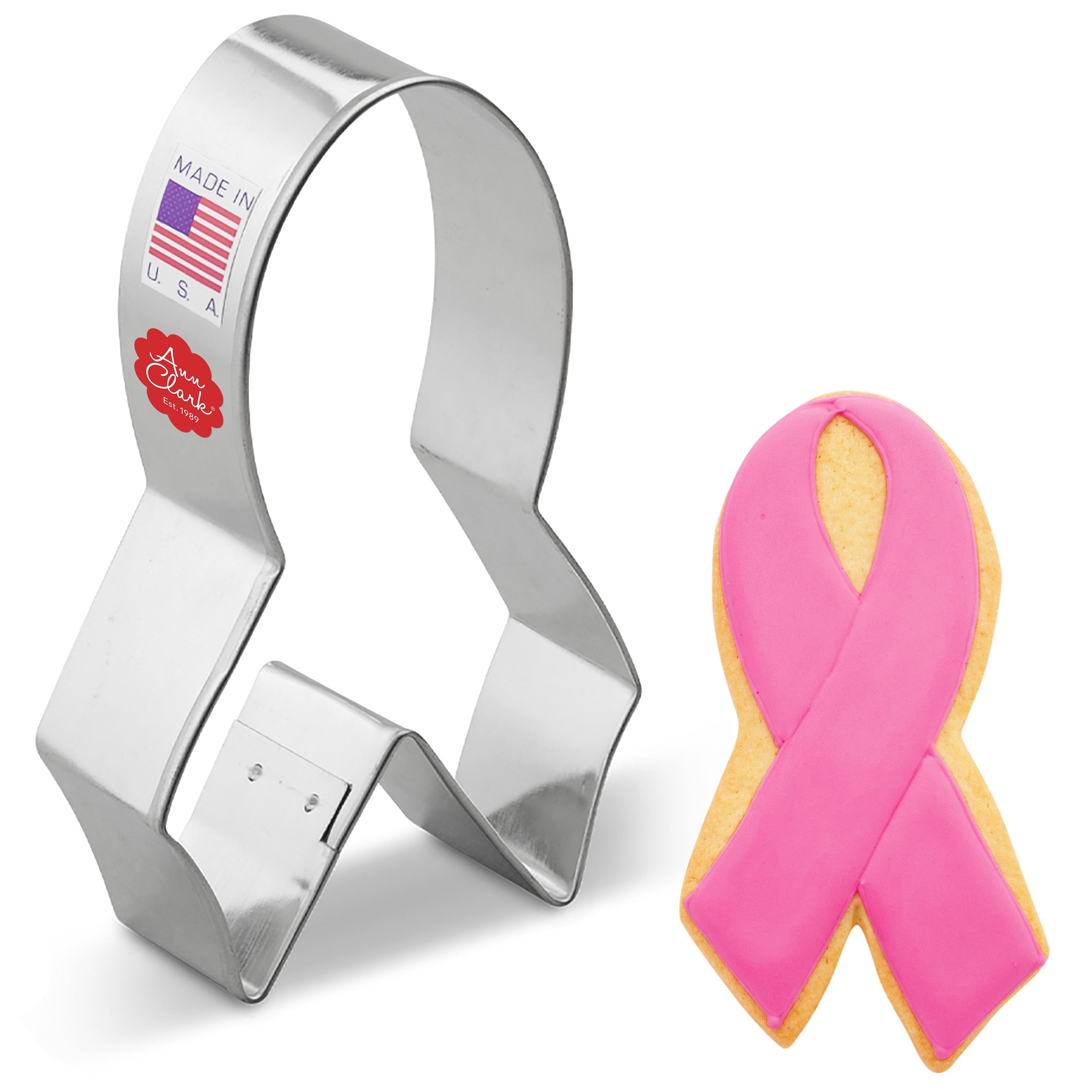 Ann Clark Cancer/Awareness Ribbon Cookie Cutter 4", Made in USA