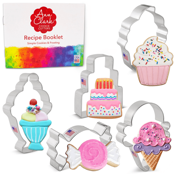 Ann Clark Candy and Sweets Cookie Cutter Set, 5-Piece, Made in USA