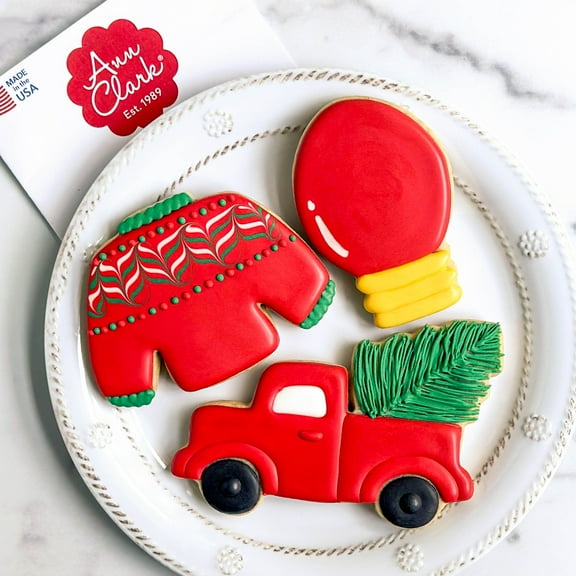 Ann Clark Christmas Trends Cookie Cutter Set, 3-Piece, Made in USA