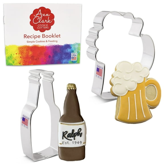 Ann Clark Cocktail Cookie Cutter Set, 2-Piece, Made in USA