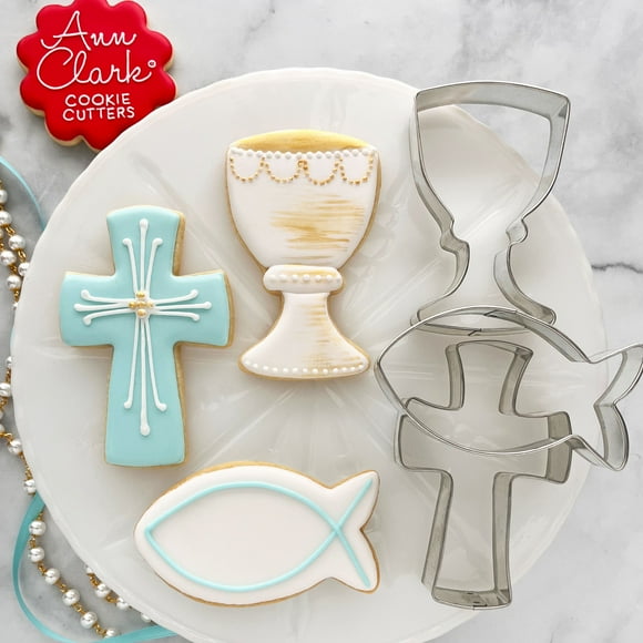 Ann Clark Communion Cookie Cutter Set, 3-Piece, Made in USA