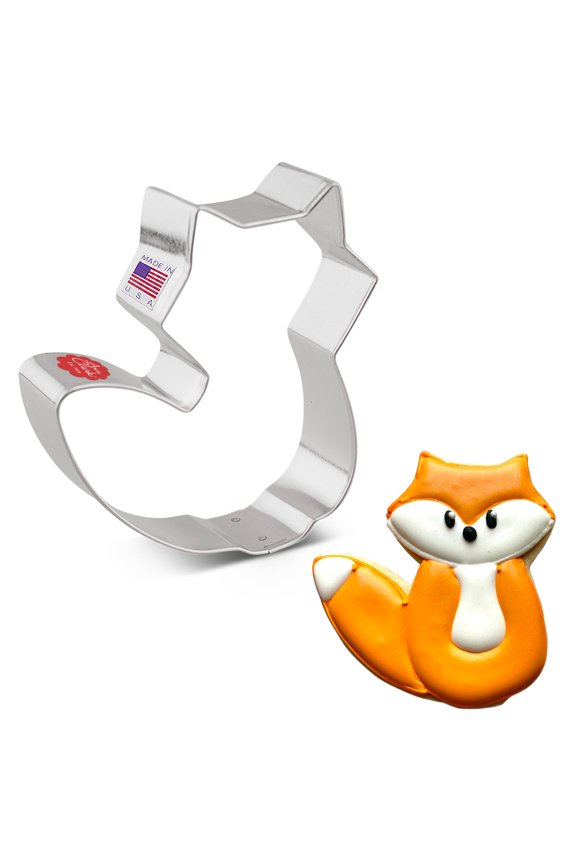 Cute Fox Cookie Cutter 3.5", Made in USA