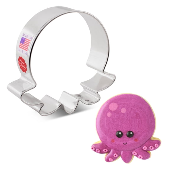 Ann Clark Cute Octopus Cookie Cutter 3", Made in USA