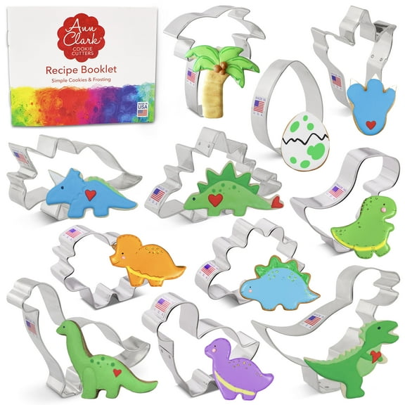 Ann Clark Dinosaur Cookie Cutter Set, 11-Piece, Made in USA
