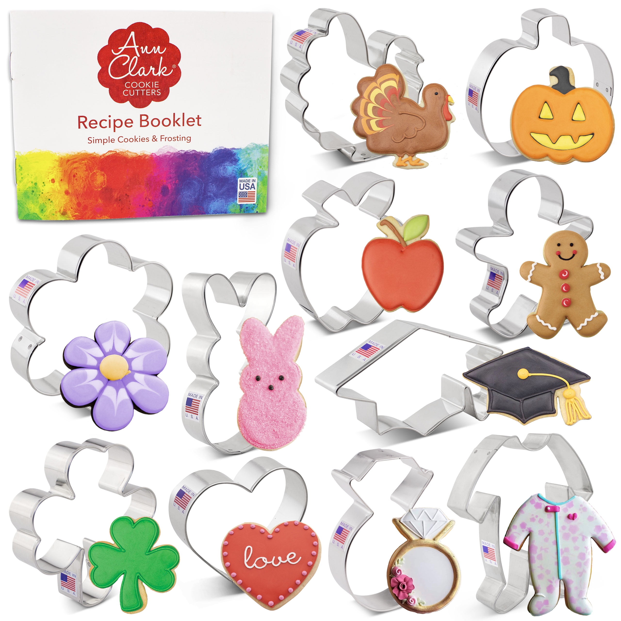 Ann Clark Every Occasion Cookie Cutter Set, 11-Piece, Made in USA - Walmart.com