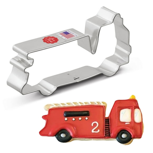 Ann Clark Firetruck Cookie Cutter 5", Made in USA