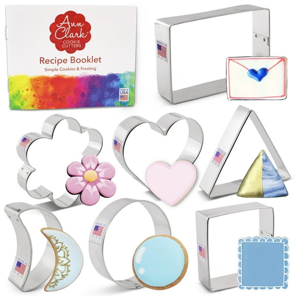 Ann Clark Geometric Cookie Cutter Set, 7-Piece, Made in USA