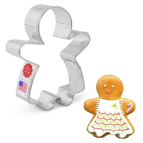 Ann Clark Gingerbread Girl Cookie Cutter 3.75", Made in USA