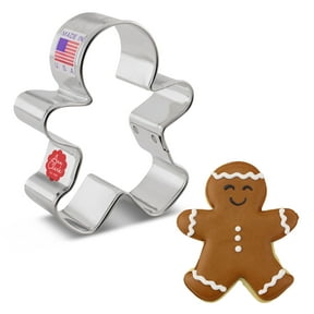 Ann Clark Happy Gingerbread Man Cookie Cutter – 4-Inch Holiday Baking Tool