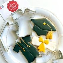 Ann Clark Graduation Cookie Cutter Set, 3-Piece, Made in USA