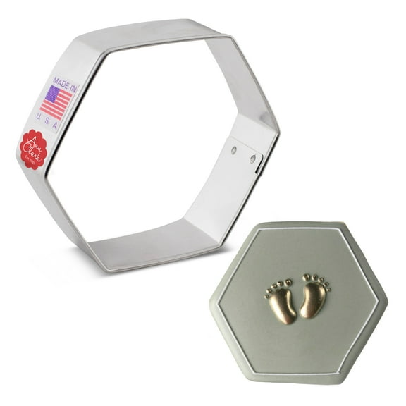 Ann Clark Hexagon Cookie Cutter 3", Made in USA