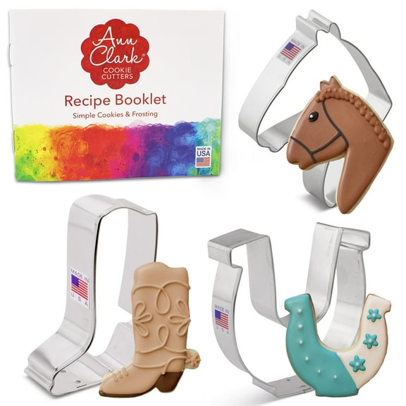 Ann Clark Horse Cookie Cutters 3-Pc Set, Made in USA