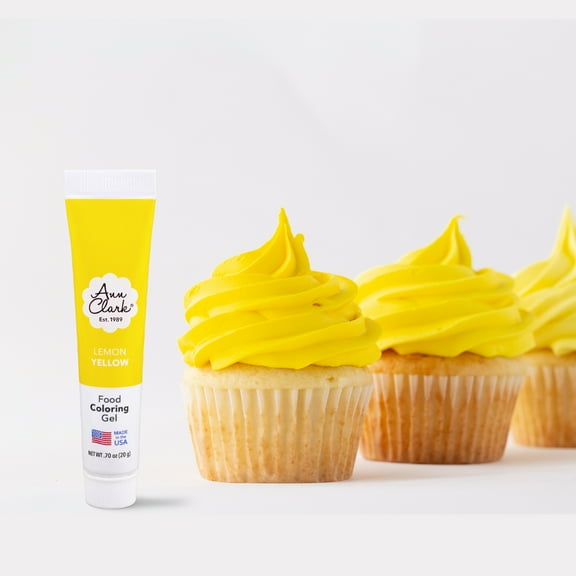 Ann Clark Lemon Yellow Food Coloring Gel .70 oz. Professional Grade Made in USA