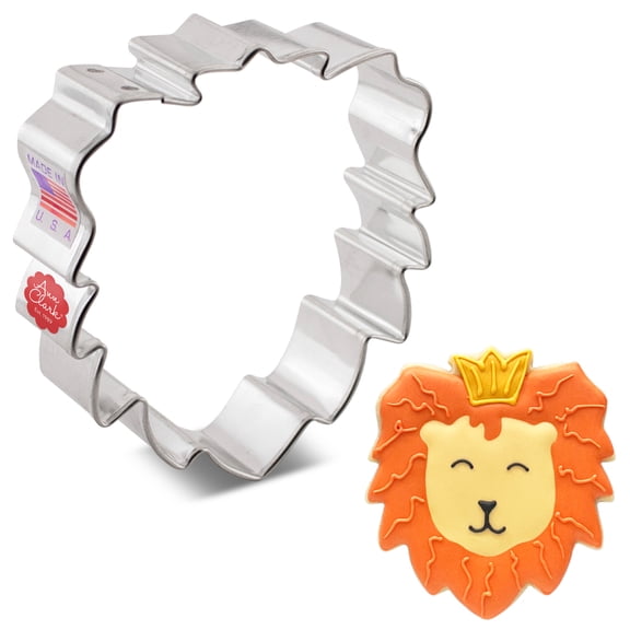 Ann Clark Lion Face Cookie Cutter 3.5", Made in USA
