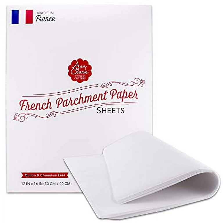 Ann Clark Parchment Paper Baking Sheets, Made in France, all natural,  non-stick, 16 x 12 pre-cut, 100 count 