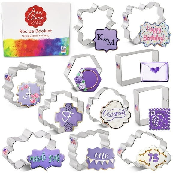 Ann Clark Plaques Cookie Cutter Set, 11-Piece, Made in USA