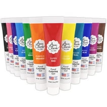 Ann Clark Professional-Grade Food Coloring Gel Made in USA, 12-Color Set