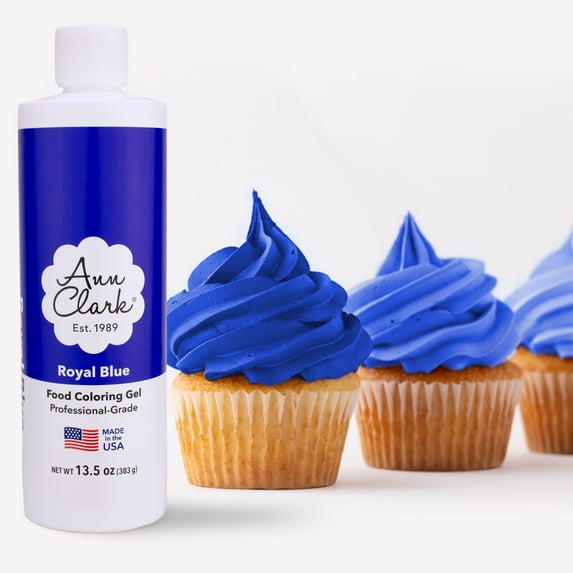Ann Clark Royal Blue Food Coloring Gel Extra Large 13.5 oz Bottle Professional Grade Made in USA