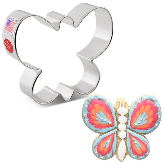 Ann Clark Simple Butterfly Cookie Cutter, 3 1/8" x 3 5/8"