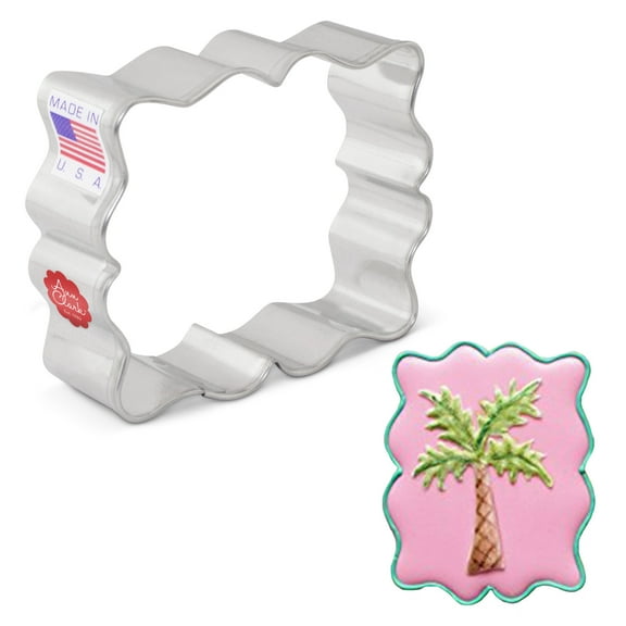 Ann Clark Small Fanciful Plaque Cookie Cutter 3", Made in USA