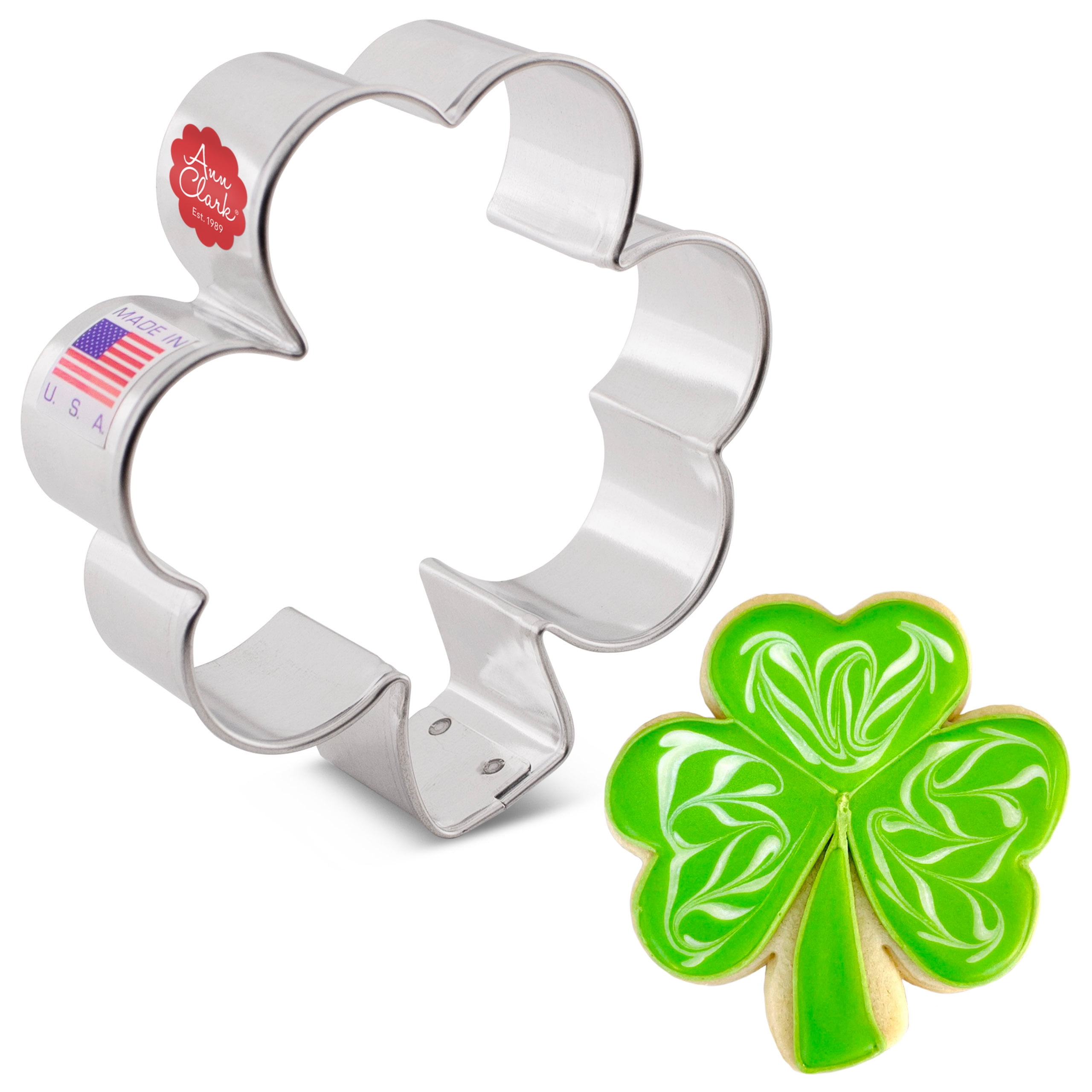 Ann Clark Small Shamrock Cookie Cutter 3.25", Made in USA - Walmart.com