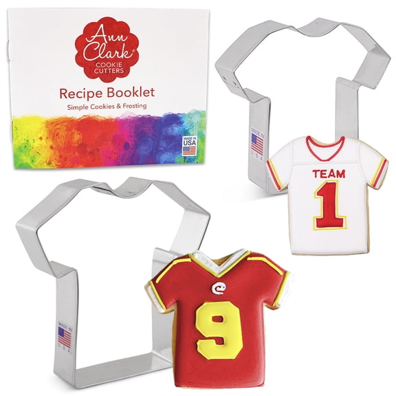 Ann Clark Football Jersey Cookie Cutter Set, 2-Piece, Made in USA