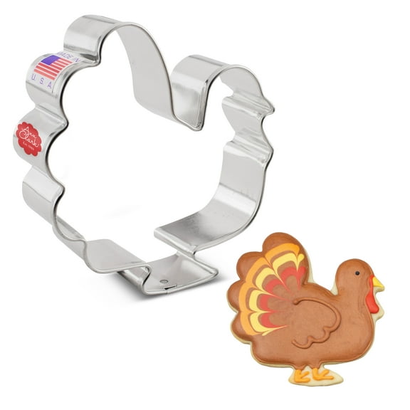 Ann Clark Thanksgiving Turkey Cookie Cutter 3.75", Made in USA