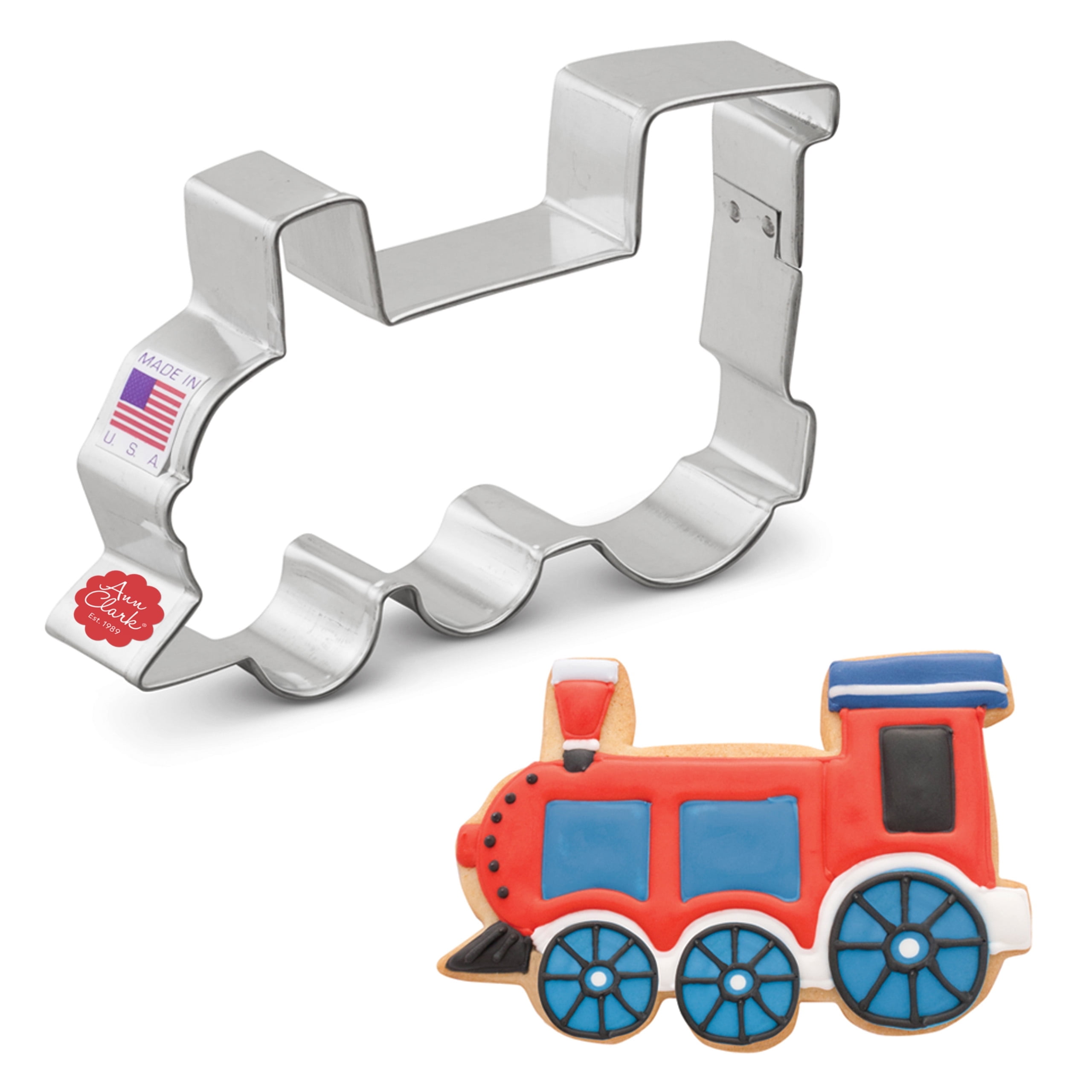 Locomotive Train Cookie Cutter - 5-Inch Steel Baking Tool For Cookies, Fondant, Crafts & More