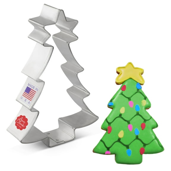 Ann Clark Tree with Star Cookie Cutter 4.5", Made in USA