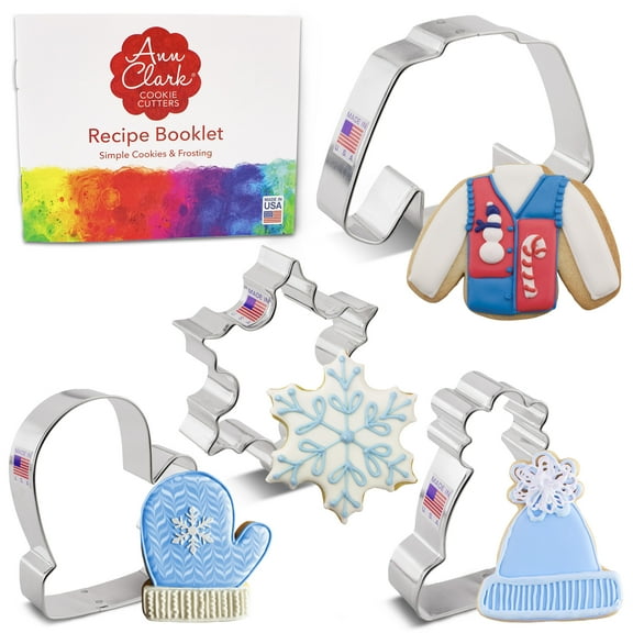 Ann Clark Winter/Christmas Cookie Cutter Set, 4-Piece, Made in USA