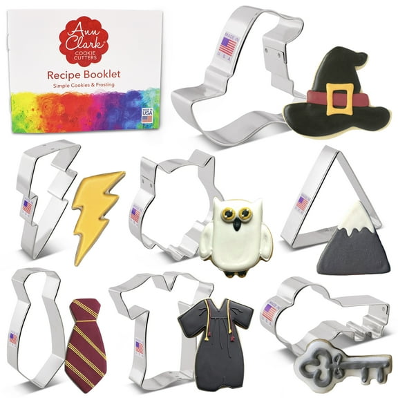 Ann Clark Witchcraft and Wizardry Cookie Cutter Set, 7-Piece, Made in USA