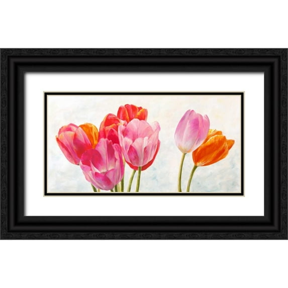 Ann, Cynthia 18x11 Black Ornate Wood Framed with Double Matting Museum Art Print Titled - Vive l ete