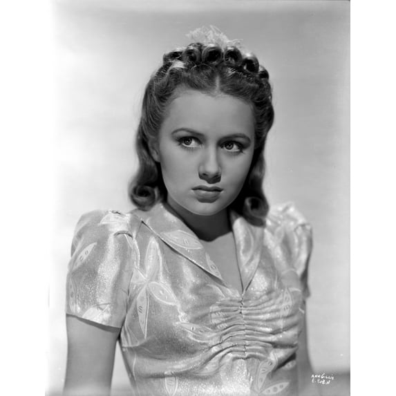 Ann Gillis Making a Lonely Face wearing a Glossy Blouse in Portrait Photo Print (24 x 30)