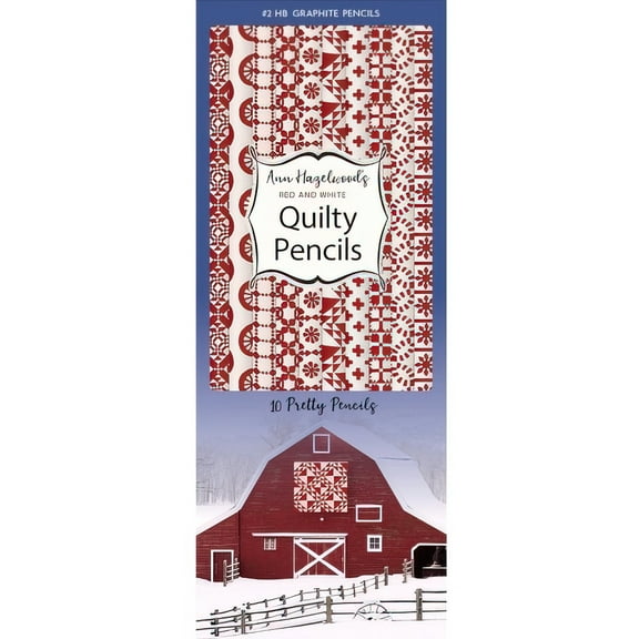 Ann Hazelwood's Red & White Quilty Pencils: 10 Pretty Pencils