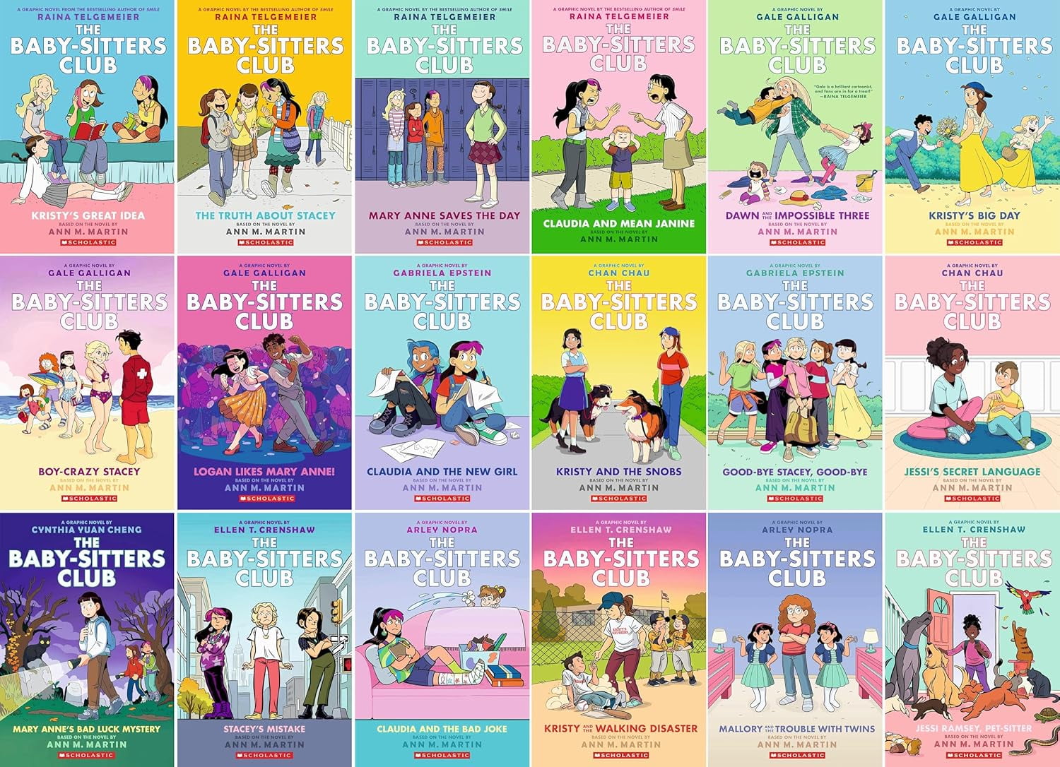 Ann M. Martin's The Baby-Sitters Club Collection Set, Books 1-18 Graphic Novels Set