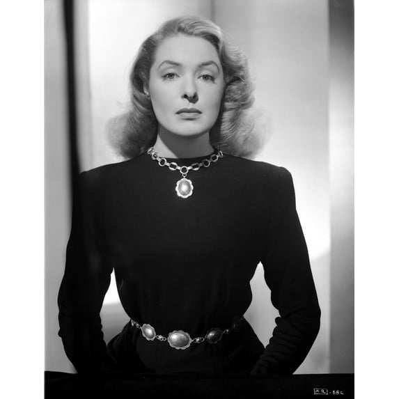 Ann Richards wearing a Black Dress and a Necklace in Classic Photo Print (8 x 10)