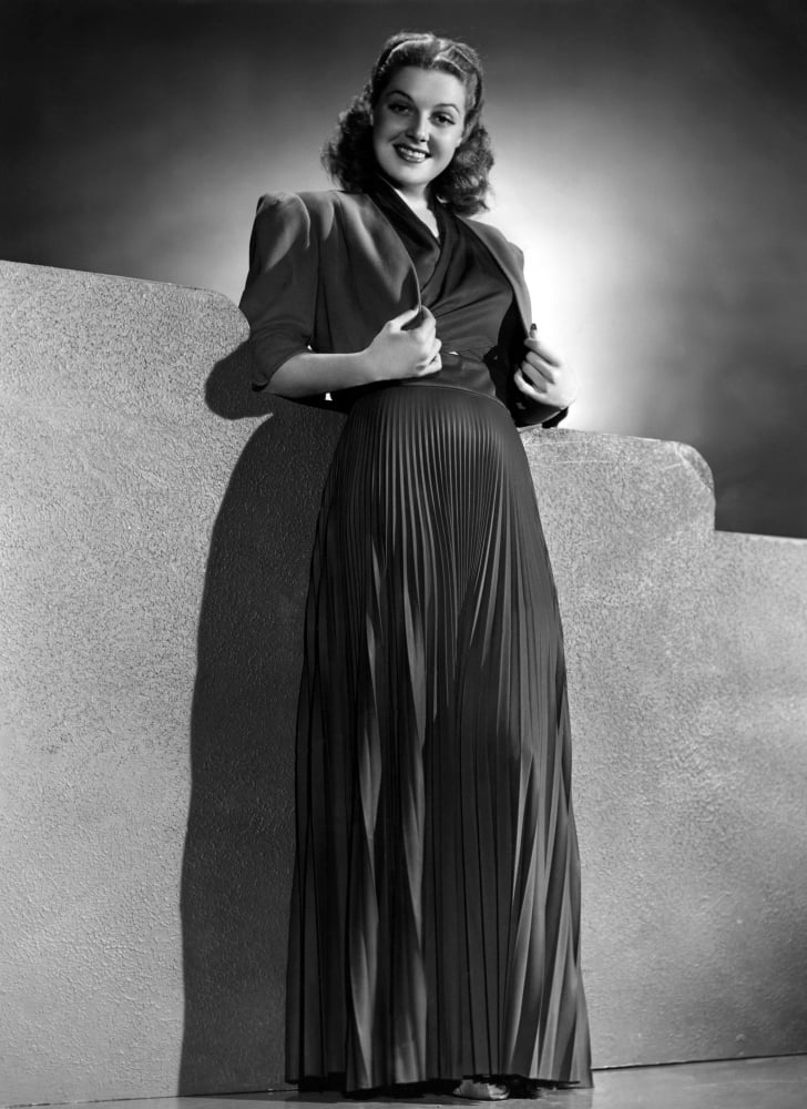 Ann Sheridan Wearing Pleated Evening Gown Designed By Nate King Canvas Art - (16 x 20)