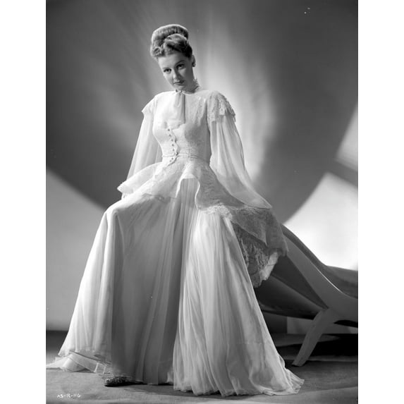 Ann Sheridan wearing a Closed White Gown Photo Print (24 x 30)