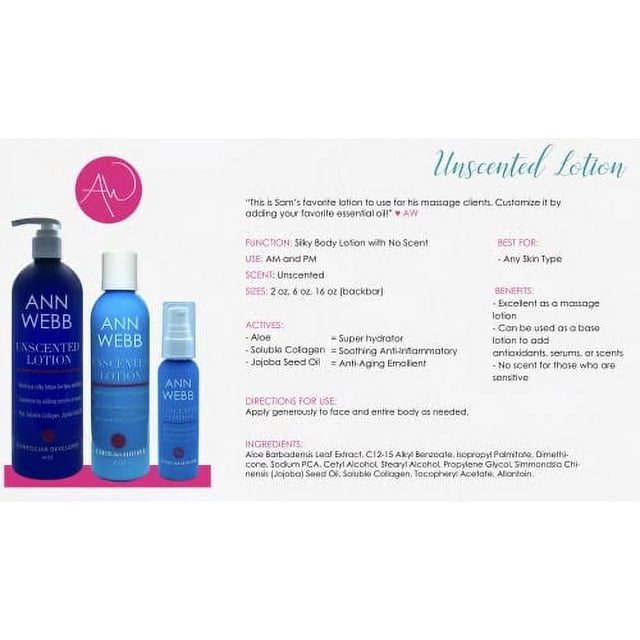 Ann b Unscented Lotion for Dry Skin Fragrance Free, Hypoallergenic