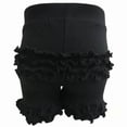 thumbnail image 1 of AnnLoren Girls Black Stretch Cotton Knit RuffleButts Shorts Baby/Toddler, 1 of 3