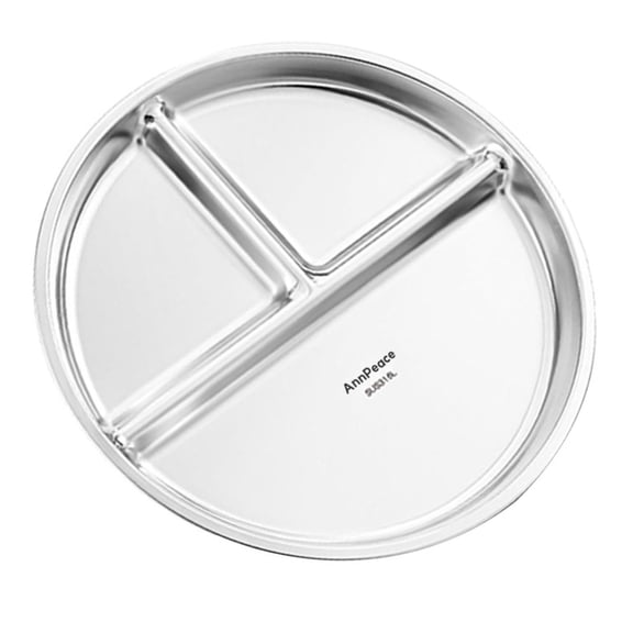 AnnPeace Serving platters of precious metal, Stainless Steel Round Serving Tray,Metal Silver Bar Tray