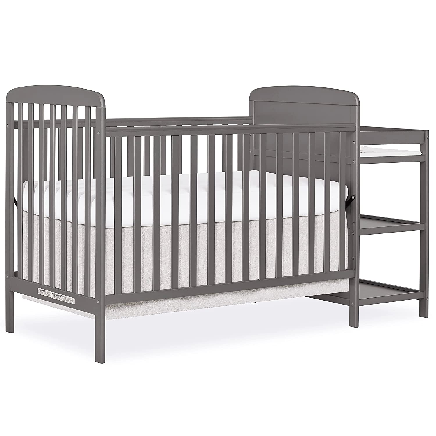 Anna 3in1 FullSize Crib and Changing Table Combo in Steel Grey