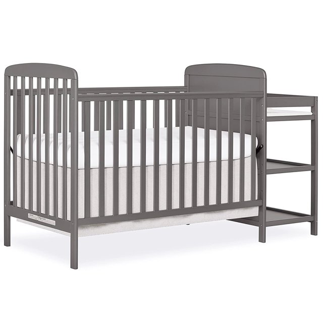 Anna 3in1 FullSize Crib and Changing Table Combo in Steel Grey