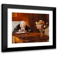 thumbnail image 1 of Anna Ancher 14x12 Black Modern Framed Museum Art Print Titled - Ane Hedvig Brondum Sitting at His Desk in the Red Living Room (1910), 1 of 5