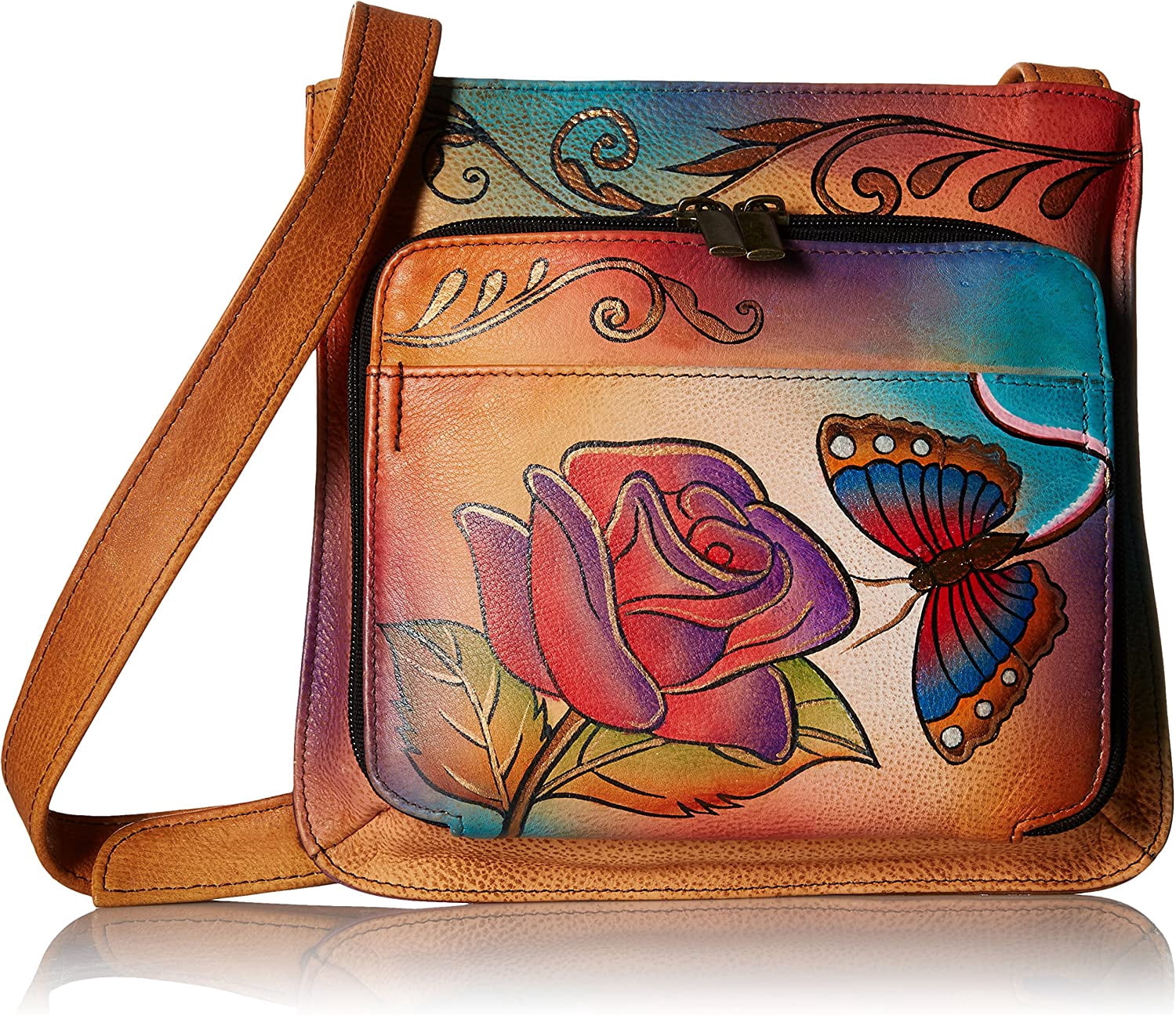 Anuschka Wallet Anna By Women's Hand Painted Genuine Leather Credit Card Case Anushka Products - Wallets