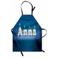 thumbnail image 1 of Anna Apron Birthday Candles with Little Stars in Shape of Letters Newborn Girls Name, Unisex Kitchen Bib Apron with Adjustable Neck for Cooking Baking Gardening, Blue and Multicolor, by Ambesonne, 1 of 3