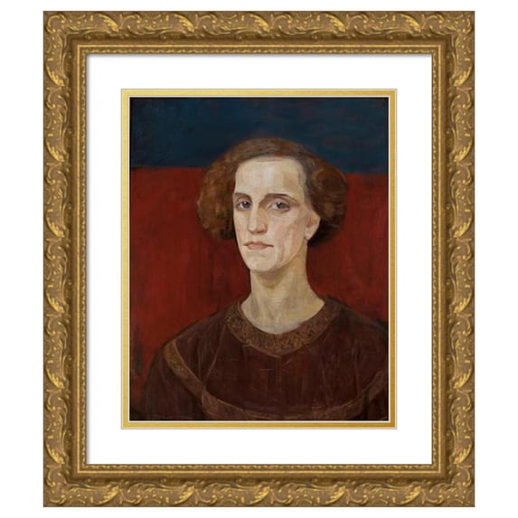 Anna Berent 12x14 Gold Ornate Wood Frame and Double Matted Museum Art Print Titled - Portrait of a Man (Renaissance Type)
